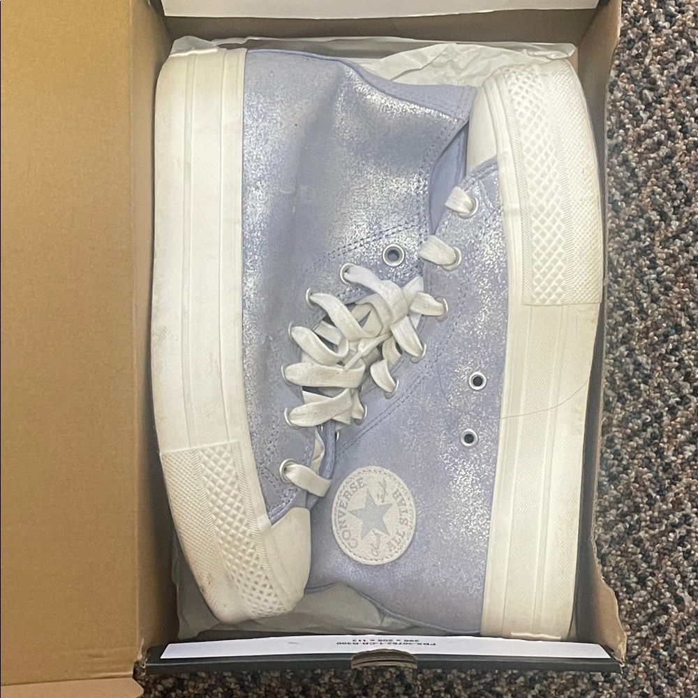 Converse High-Top Sneakers in Light Lavender Size7.5